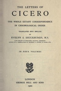 The Letters of Cicero - Marcus Tullius Cicero